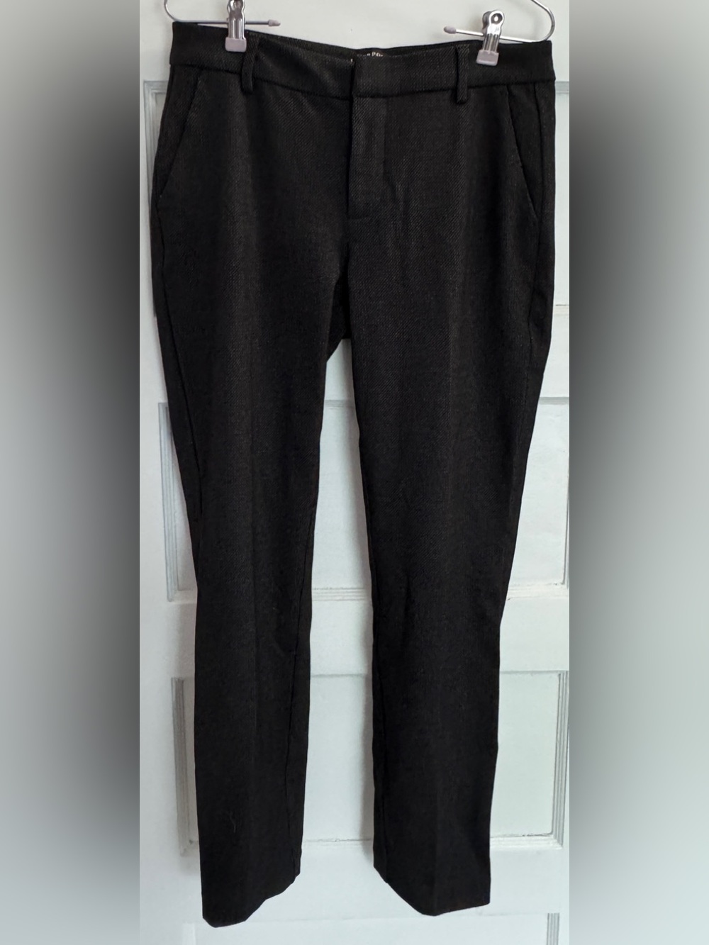 Liverpool Los Angeles Black/White Pinpoint Textured Trouser Pants 8/29